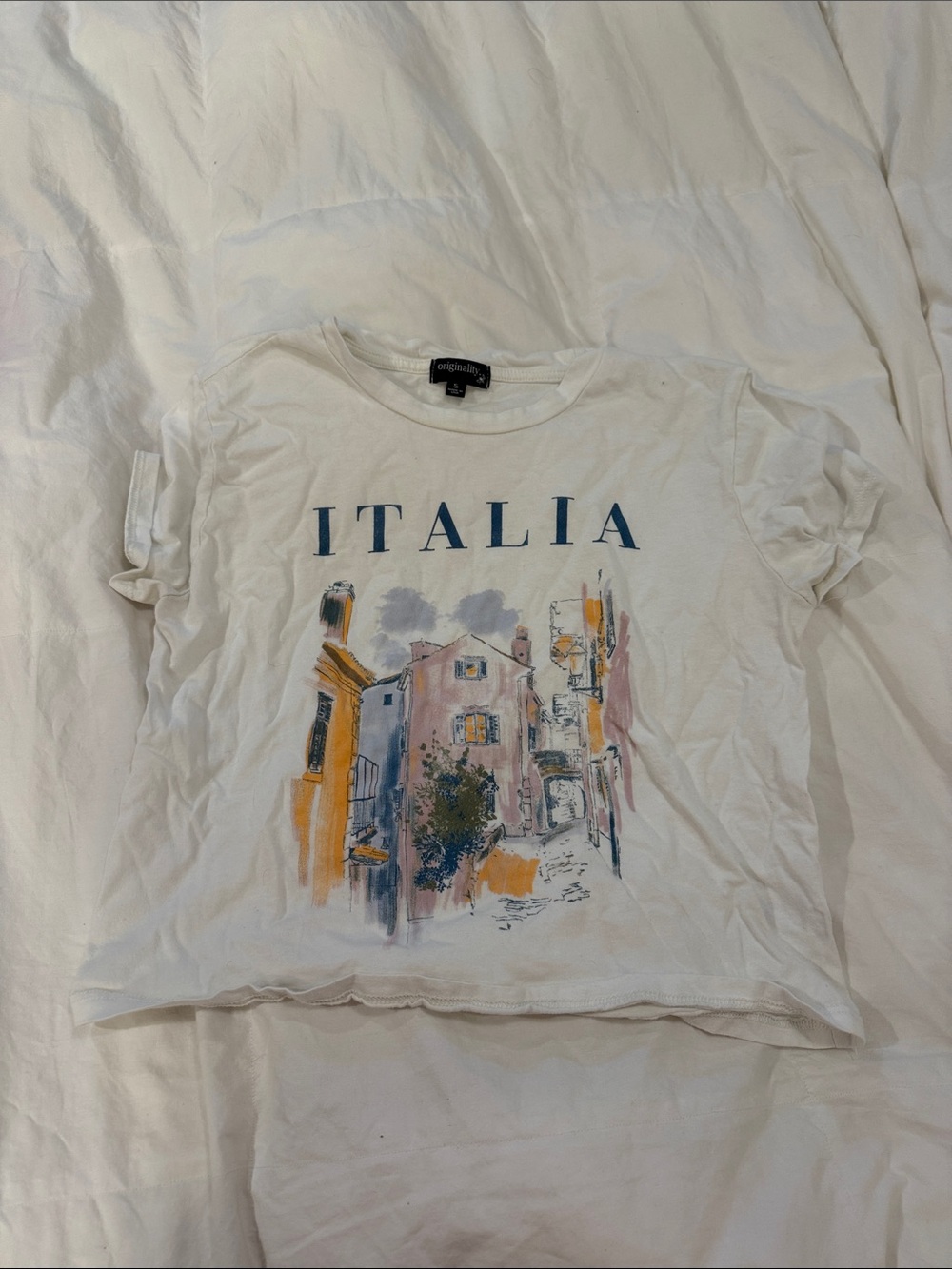 Italia Graphic Short Sleeve Tee - White